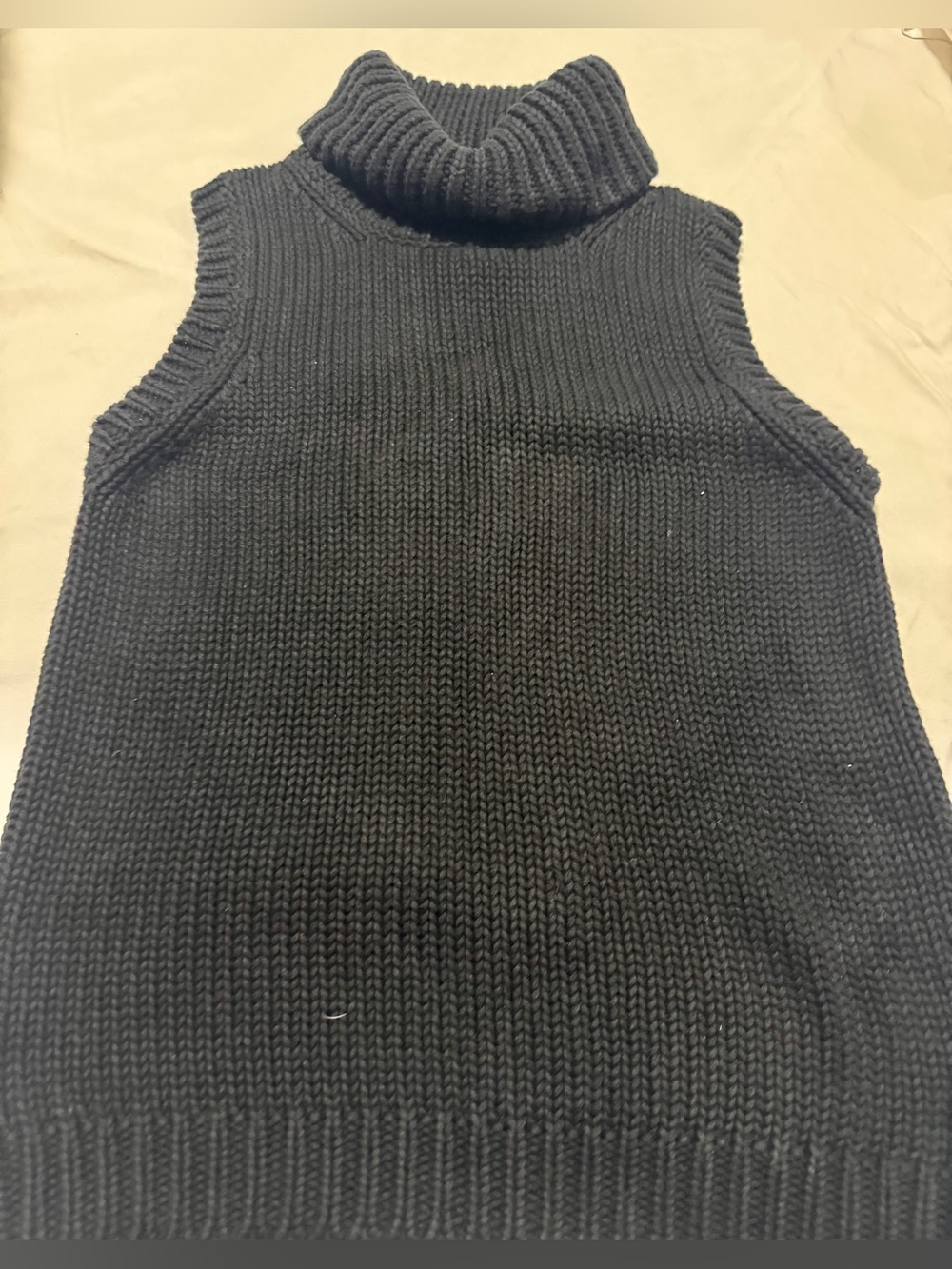 Lauren Ralph Lauren Black Sleeveless Turtleneck Sweater